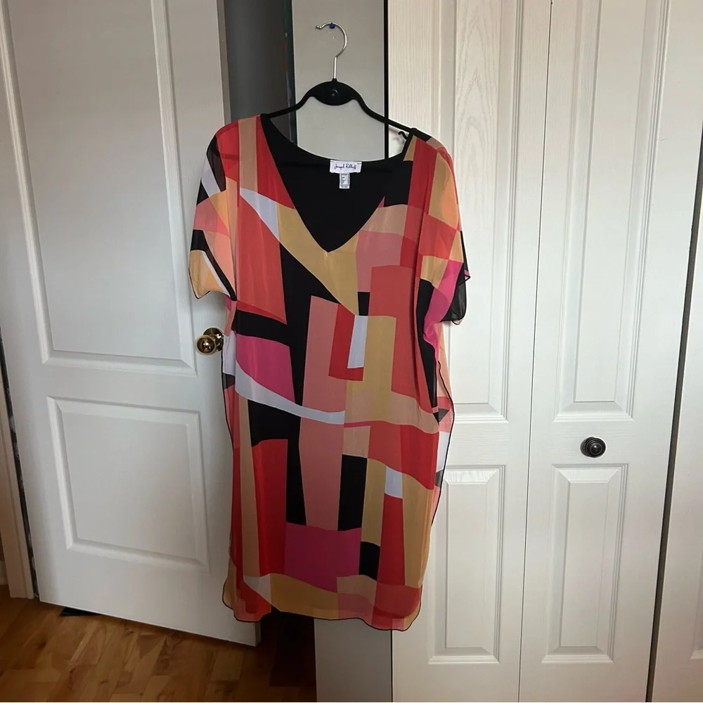 Joseph Ribkoff Multicolor Geometric Dress - Picture 2 of 8